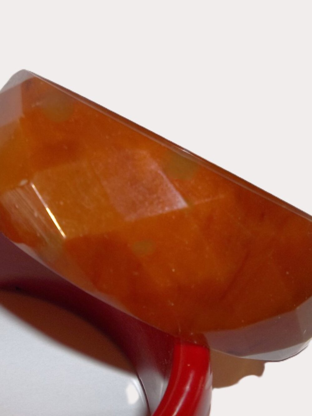Vintage 40's Bakelite Caramel Butterscotch Faceted Bangle Bracelet
